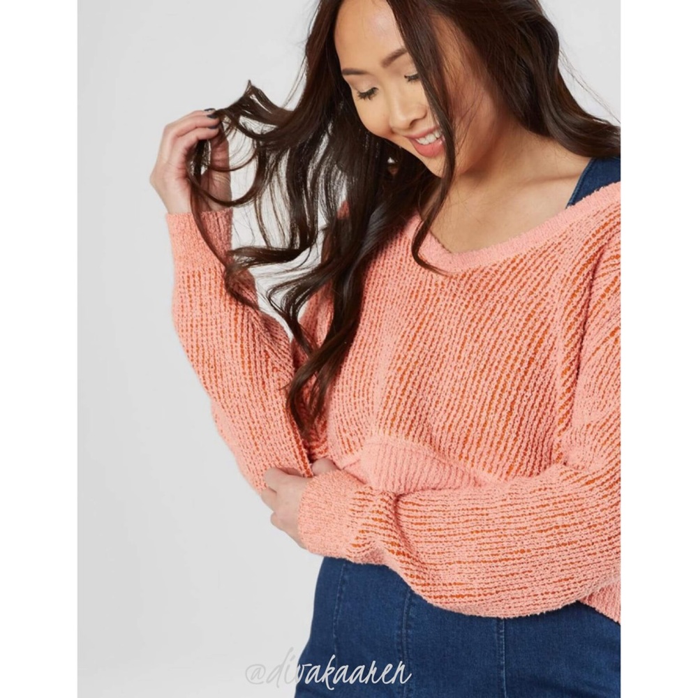FREE PEOPLE High Low V Sweater - Picture 3 of 7